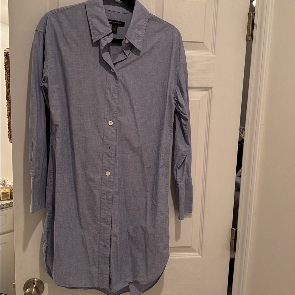 Banana Republic Light Blue Casual Shirt dress